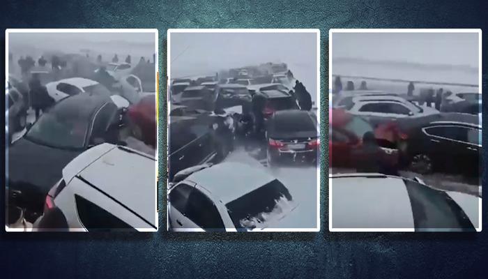SON DAKİKA Kazakistan’da kötü hava şartları zincirleme kazaya sebep oldu! Tam 95 araç birbirine girdi…