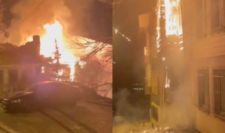 Beşiktaş’ta korkutan yangın: 2 ahşap bina alev alev yandı! – Son Dakika Türkiye Haberleri