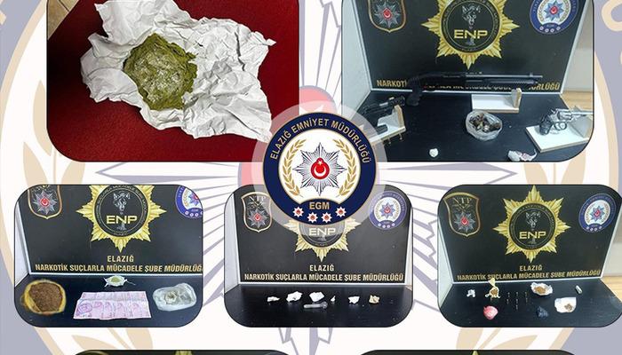 Elazığ’da sokak satıcılarına operasyon! Uyuşturucu madde, pompalı tüfek… Üstlerinde yok yok!