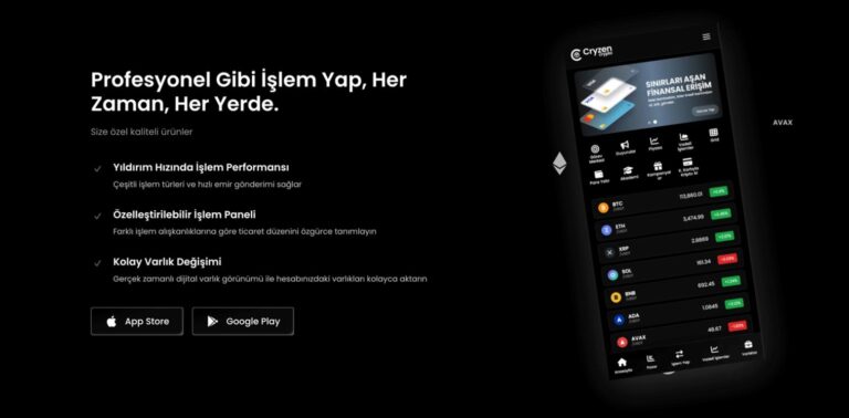 Cryzen kripto ile Türkiye’de güvenilir ve hızlı kripto yatırımının yeni adresi